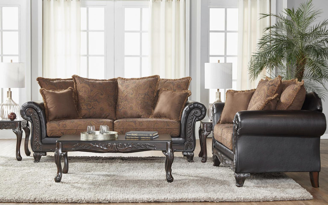 U207 Chocolate Loveseat