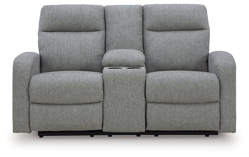 Gauntlet Reclining Loveseat with Console - Golden Home Furniture (Columbus, OH) - Multi Location