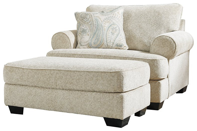Monaghan Oversized Chair and Ottoman - Golden Home Furniture (Columbus, OH) - Multi Location