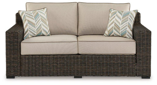 Coastline Bay Outdoor Loveseat with Cushion - Golden Home Furniture