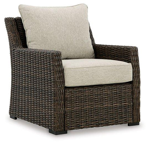 Brook Ranch Outdoor Lounge Chair with Cushion - Golden Home Furniture
