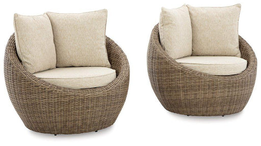 Danson Swivel Lounge with Cushion (Set of 2) - Golden Home Furniture