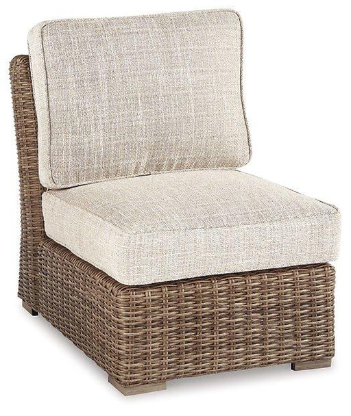 Beachcroft Outdoor Armless Chair with Cushion - Golden Home Furniture