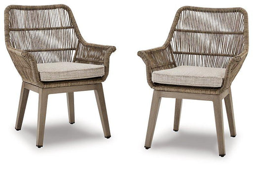 Beach Front Arm Chair with Cushion (Set of 2) - Golden Home Furniture