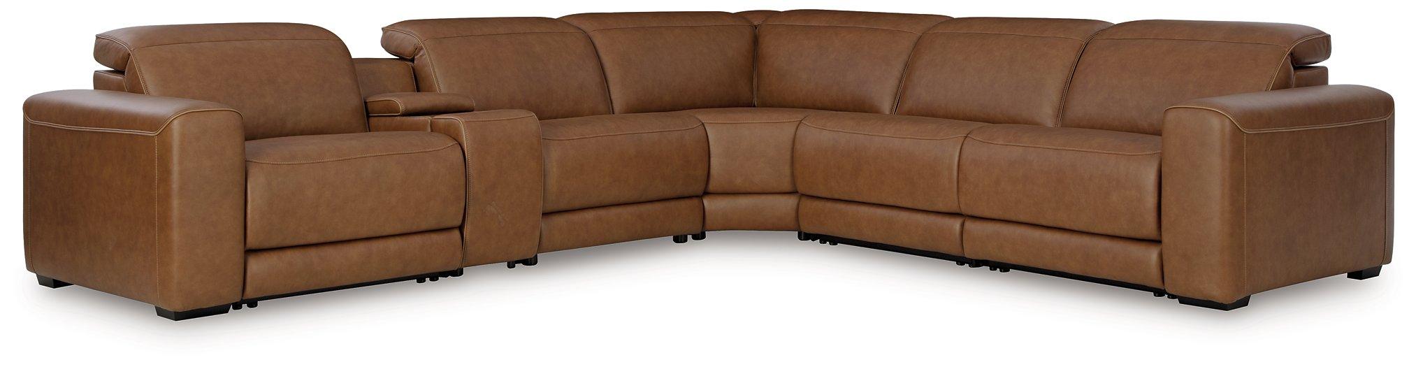 Magic Man Power Reclining Sectional with Console - Golden Home Furniture (Columbus, OH) - Multi Location