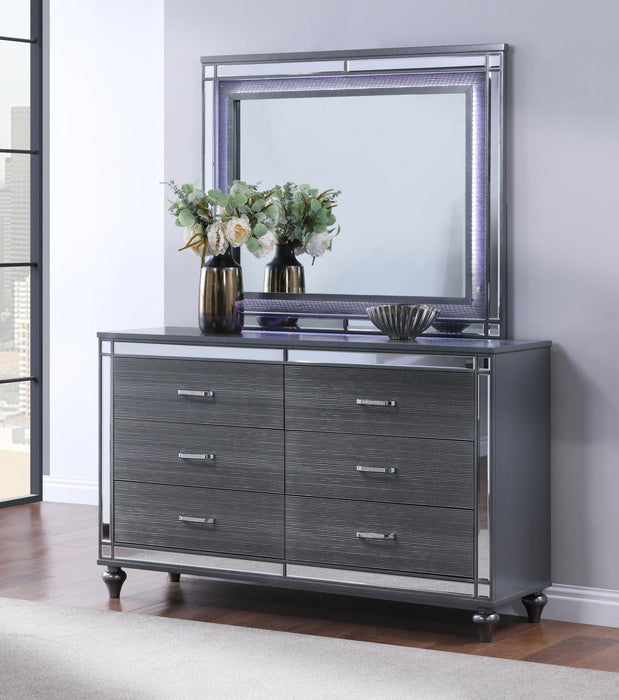 B223 Charcoal Gloss Led Mirror