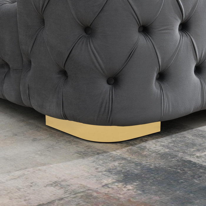 B541 Gray Velvet Bed With Fireplace-Tv Mount-Bluetooth Speaker-Usb