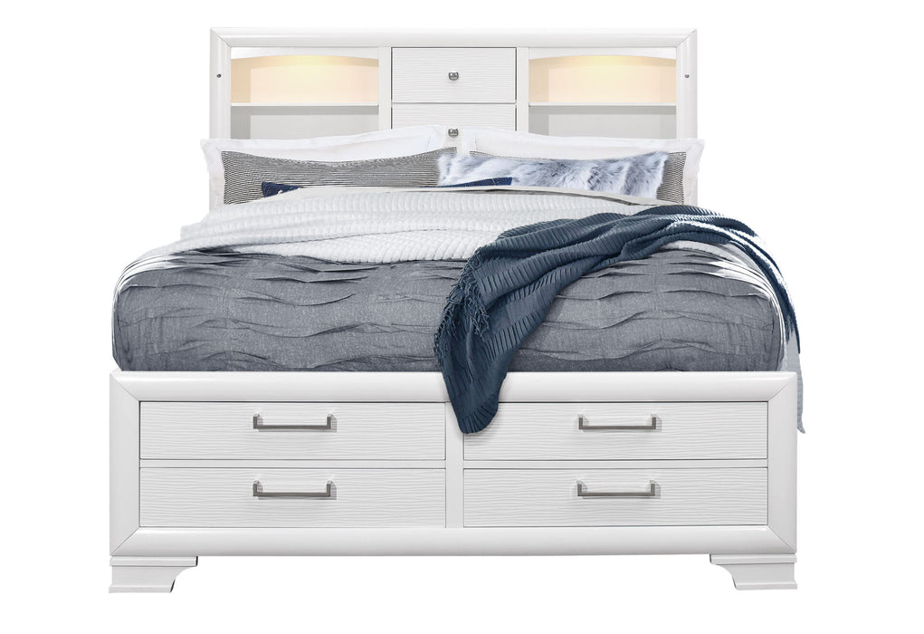 Jordyn White Bed - Golden Home Furniture (Columbus, OH) - Multi Location