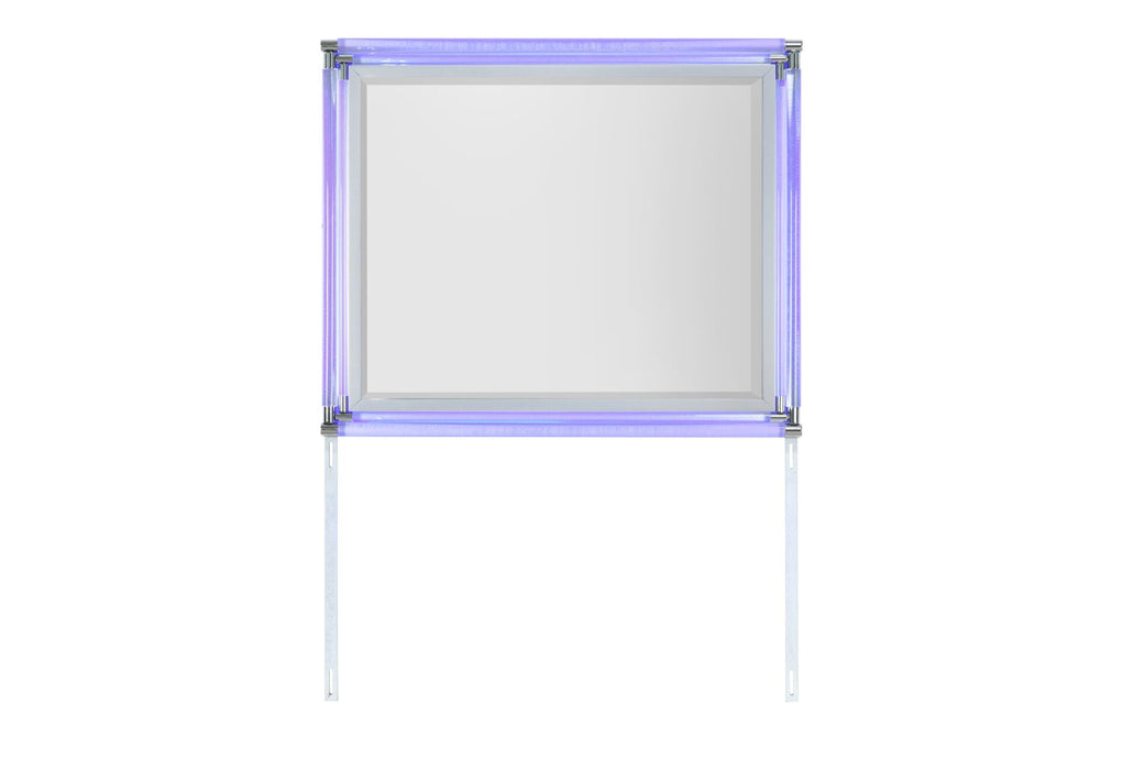 Lando Silver Mirror With Led - Golden Home Furniture (Columbus, OH) - Multi Location