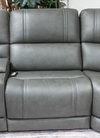5Z - Pittson Power Reclining Sectional - Golden Home Furniture (Columbus, OH) - Multi Location