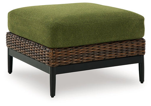 Horizon Hall Outdoor Ottoman with Cushion - Golden Home Furniture