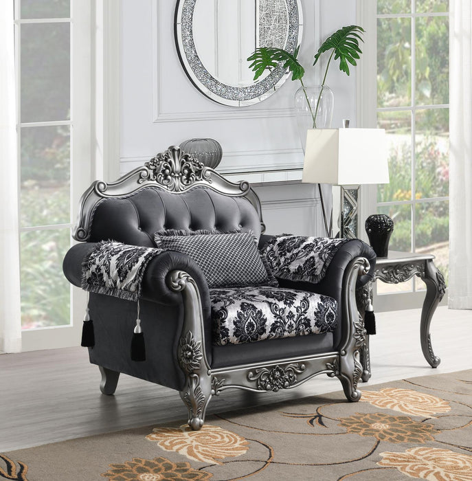 U206 Traditional Gray Sofa