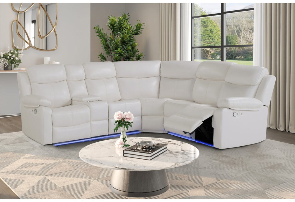 U6026 Blanche White Sectional Sofa - Golden Home Furniture (Columbus, OH) - Multi Location