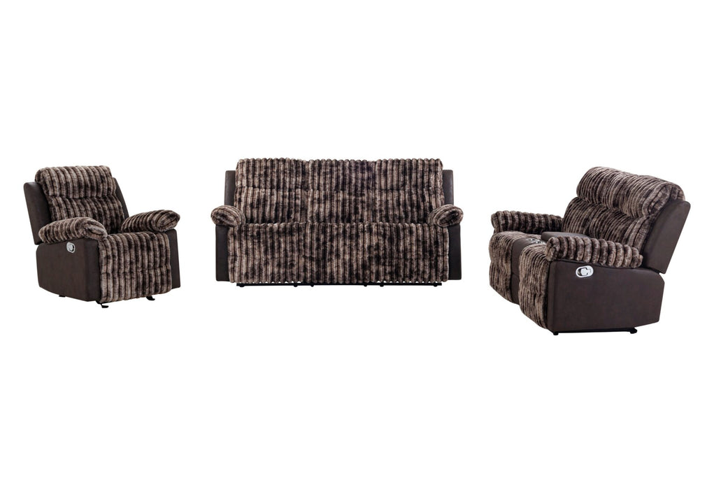 U6028 Reclining Sofa-Console Reclining Loveseat with Glider Recliner - Golden Home Furniture (Columbus, OH) - Multi Location