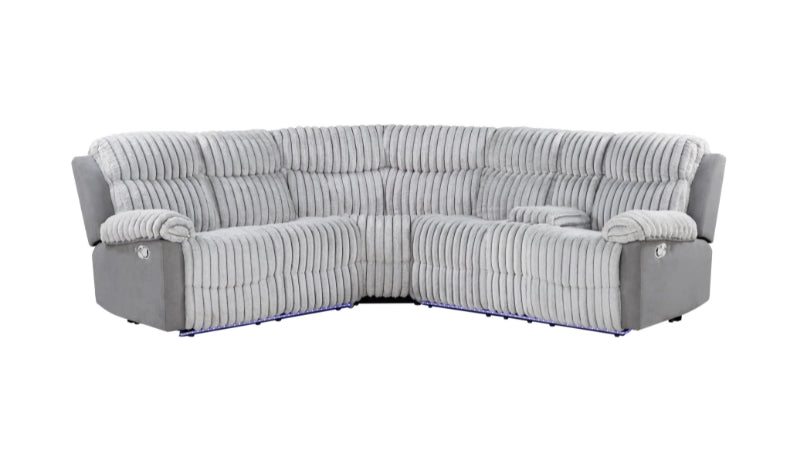 U6028 Grey Sectional With Led - Golden Home Furniture (Columbus, OH) - Multi Location