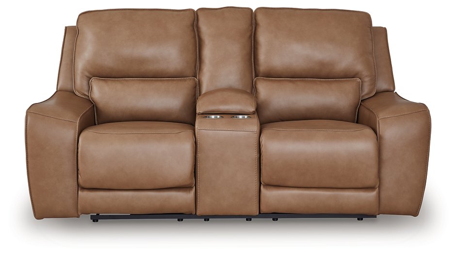 DeepWakes Power Reclining Loveseat with Console - Golden Home Furniture (Columbus, OH) - Multi Location