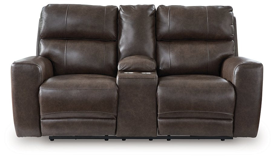 Crossplex Power Reclining Loveseat with Console - Golden Home Furniture (Columbus, OH) - Multi Location