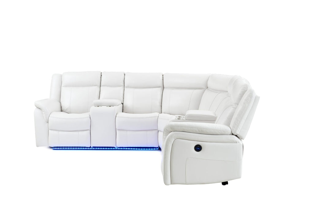 Um02 Blanche White Sectional - Golden Home Furniture (Columbus, OH) - Multi Location