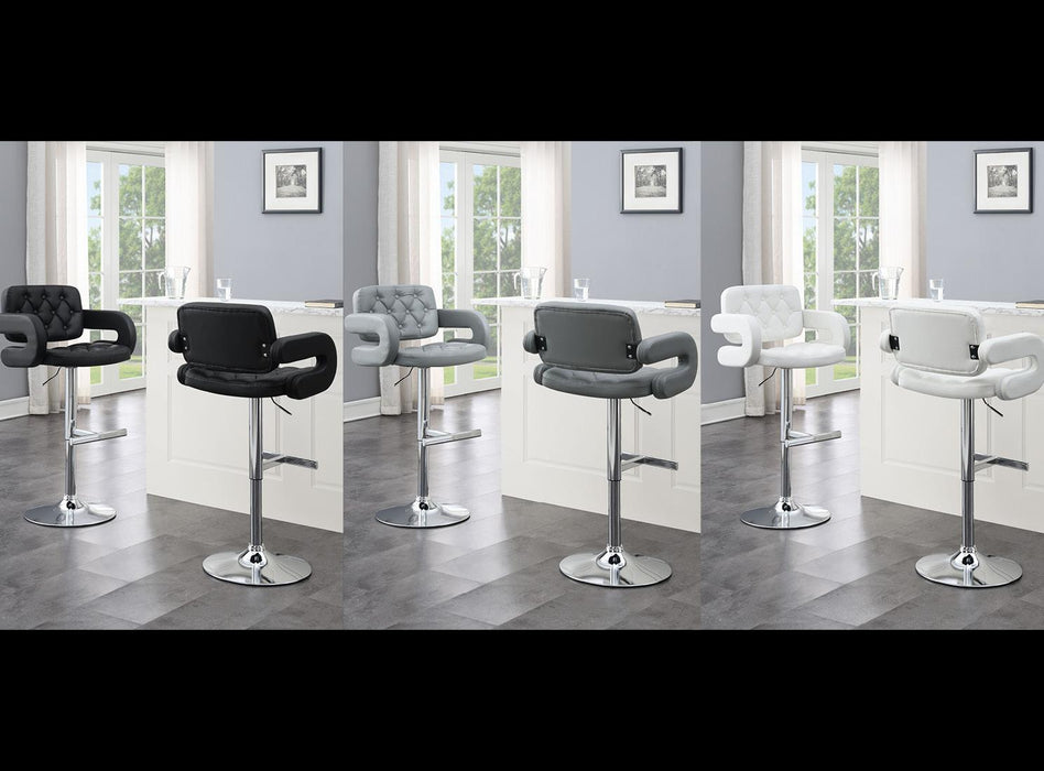 Angelina GRAY LEATHER PU BAR STOOL - ST120-GRY