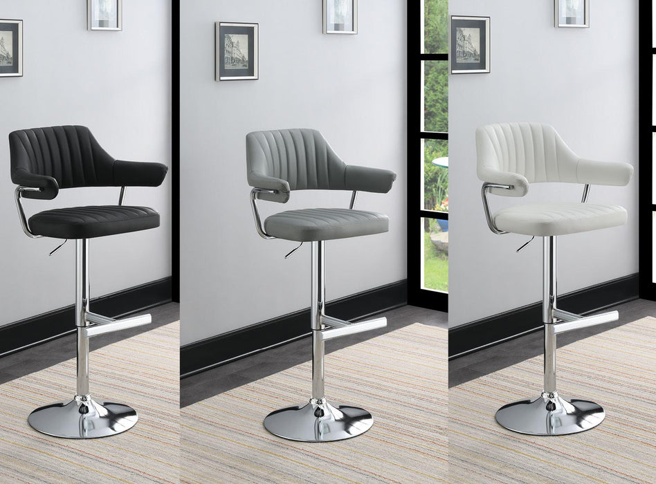 Annabelle BLACK LEATHER PU BAR STOOL - ST125-BLK