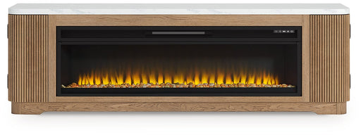 Camdill 80" TV Stand with Electric Fireplace - Golden Home Furniture