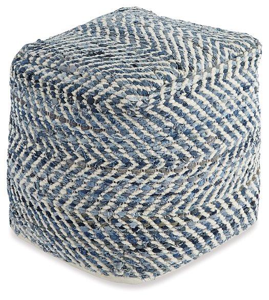 Chevron Pouf - Golden Home Furniture (Columbus, OH) - Multi Location