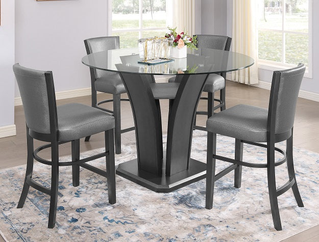 CAMELIA BLACK COUNTER HEIGHT CHAIR - Golden Home Furniture (Columbus, OH) - Multi Location