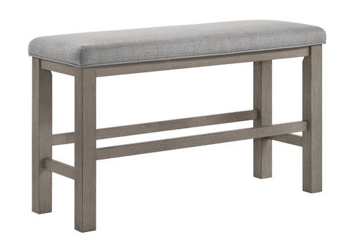 RENWICK COUNTER HT BENCH ALL GREY - Golden Home Furniture