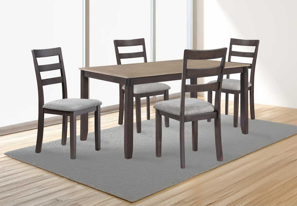 BRANSON 5PK DINETTE SET LIGHT BROWN - Golden Home Furniture (Columbus, OH) - Multi Location