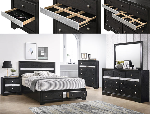 REGATA DRESSER BLACK/SILVER - Golden Home Furniture (Columbus, OH) - Multi Location
