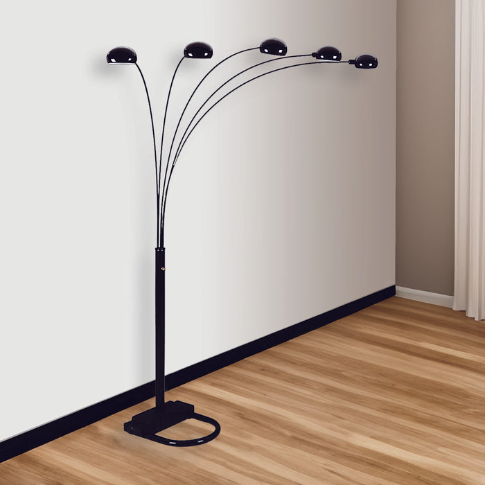 PEACOCK SHADE FLOOR LAMP BK 82 H - Golden Home Furniture (Columbus, OH) - Multi Location