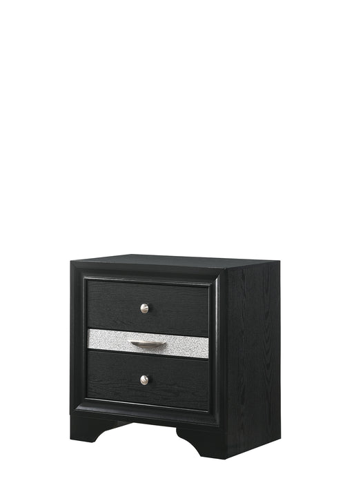 REGATA NIGHTSTAND BLACK/SILVER - Golden Home Furniture (Columbus, OH) - Multi Location