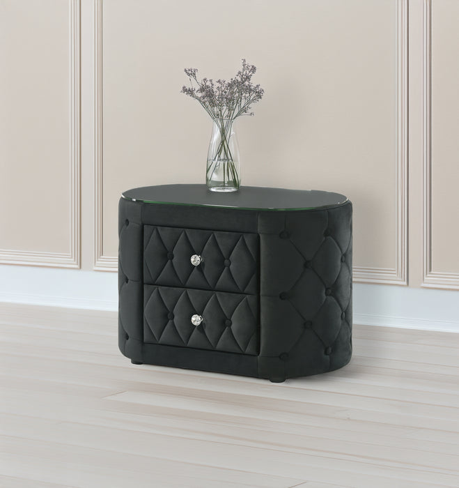 VOLTARE NIGHTSTAND BLACK - Golden Home Furniture (Columbus, OH) - Multi Location