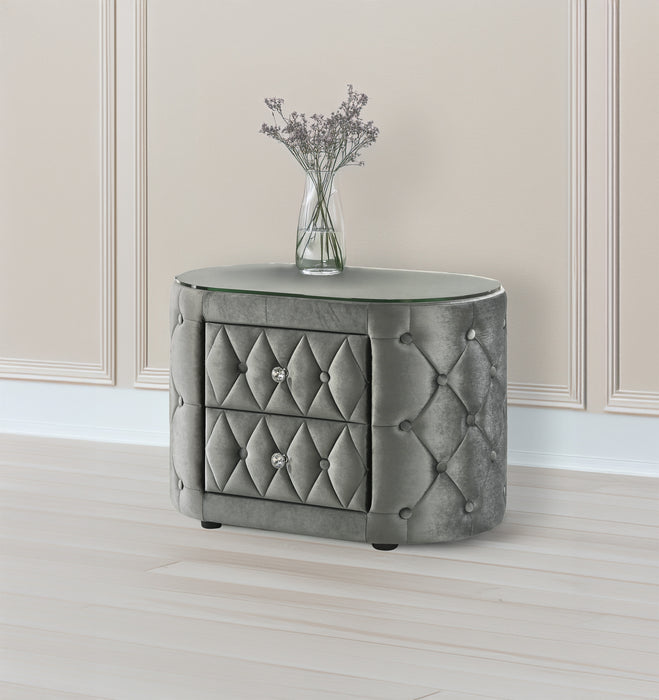VOLTARE NIGHTSTAND GREY - Golden Home Furniture (Columbus, OH) - Multi Location