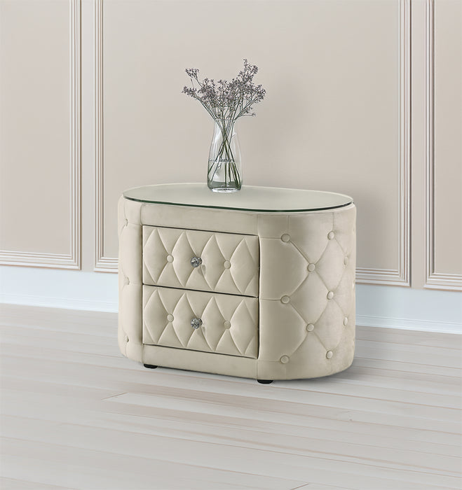 VOLTARE NIGHTSTAND IVORY - Golden Home Furniture (Columbus, OH) - Multi Location