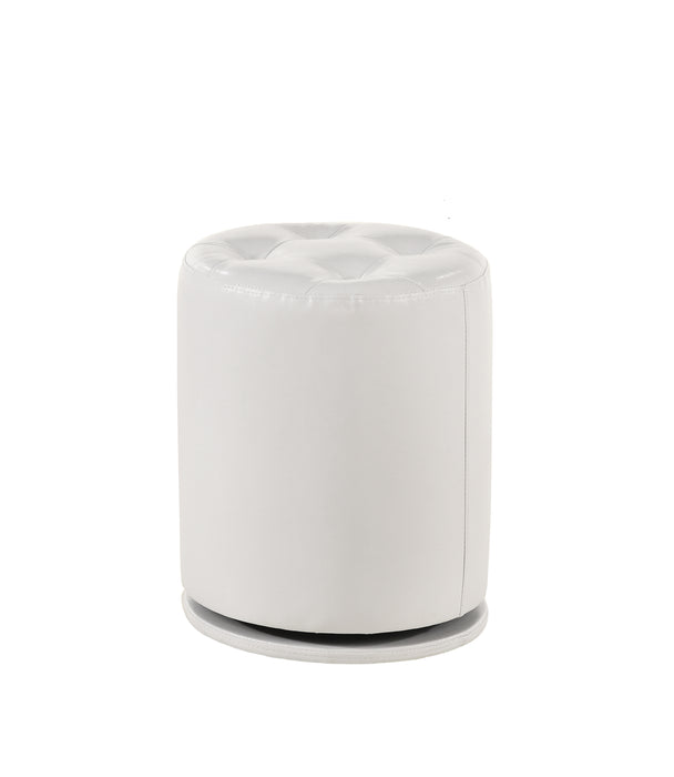 MORGAN ROUND SWIVEL STOOL WHITE - Golden Home Furniture (Columbus, OH) - Multi Location