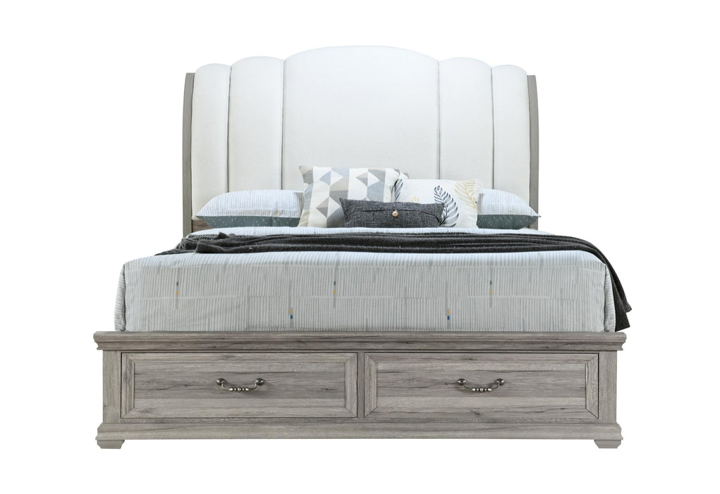ROWAN NATURAL KING BED WITH STORAGE - Golden Home Furniture (Columbus, OH) - Multi Location