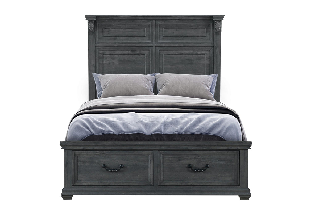 TATUM GREY FULL BED WITH STORAGE - Golden Home Furniture (Columbus, OH) - Multi Location