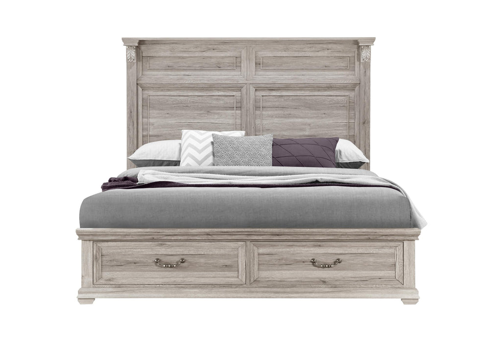 TATUM NATURAL FULL BED WITH STORAGE - Golden Home Furniture (Columbus, OH) - Multi Location
