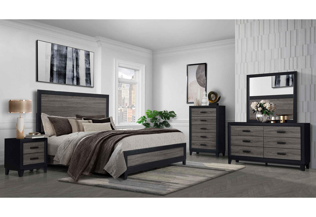 LISBON GREY/BLACK QUEEN BED GROUP - Golden Home Furniture (Columbus, OH) - Multi Location