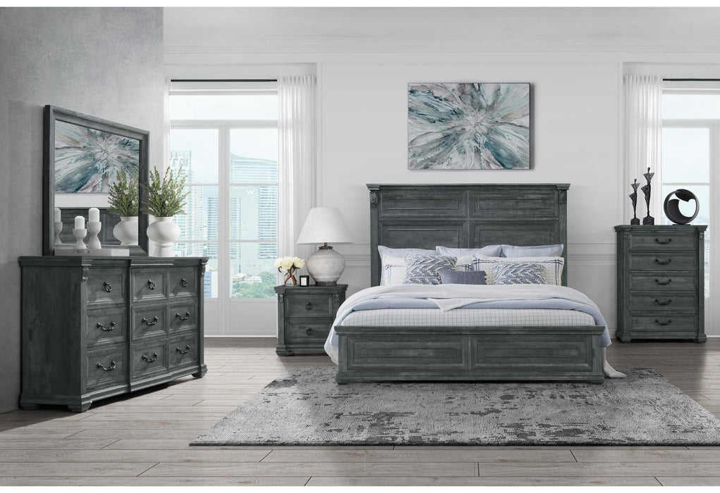 TATUM GREY QUEEN BED GROUP WITHOUT STORAGE - Golden Home Furniture (Columbus, OH) - Multi Location