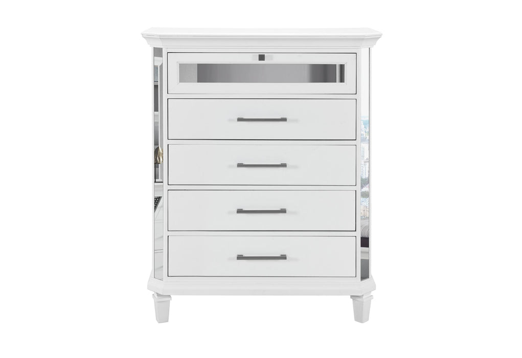 MARCO METALLIC WHITE CHEST - Golden Home Furniture (Columbus, OH) - Multi Location