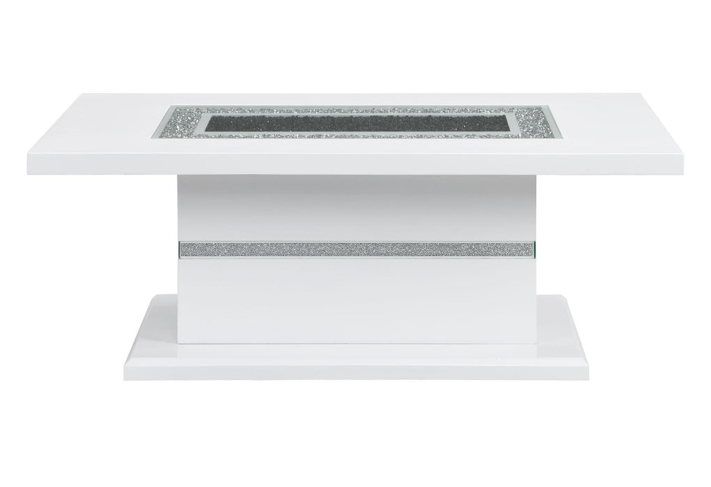 MONACO WHITE COFFEE TABLE - Golden Home Furniture (Columbus, OH) - Multi Location
