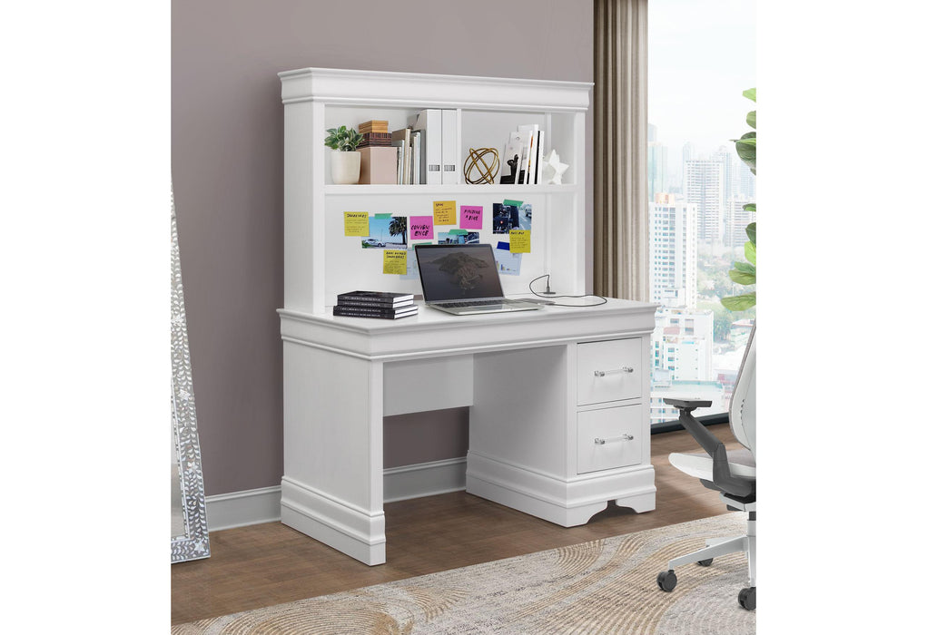 CHARLIE WHITE DESK AND HUTCH - Golden Home Furniture (Columbus, OH) - Multi Location