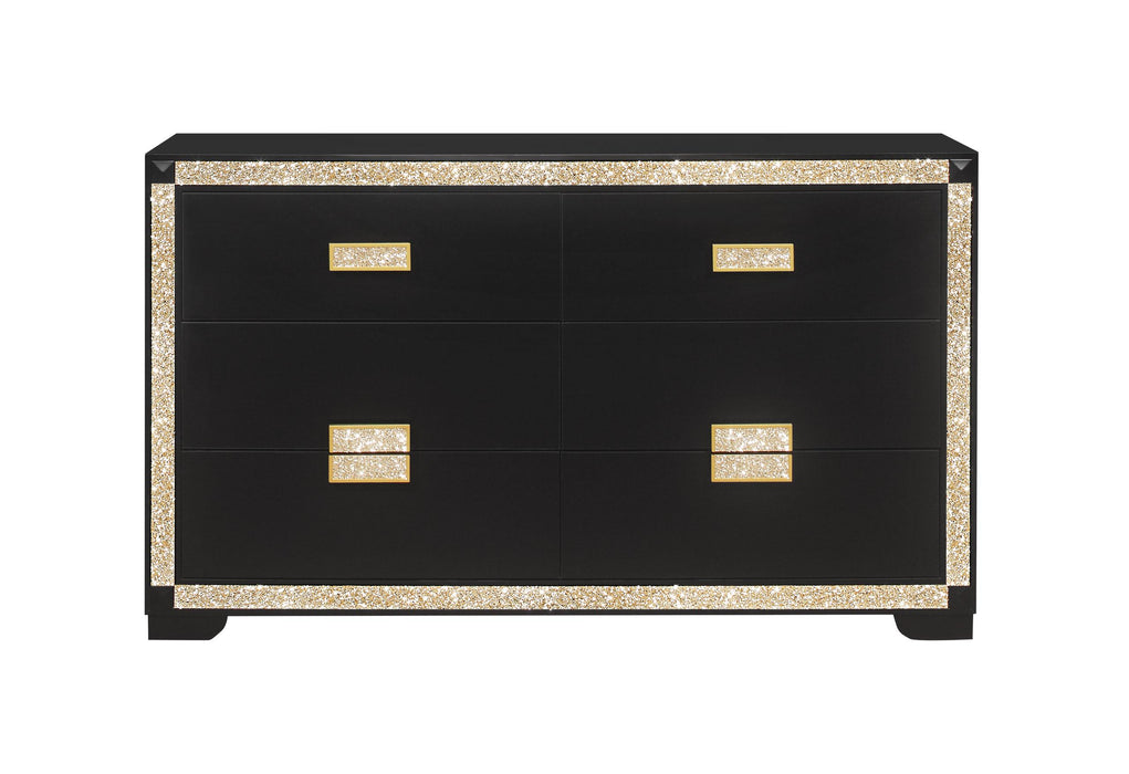 BLAKE BLACK/GOLD DRESSER - Golden Home Furniture (Columbus, OH) - Multi Location