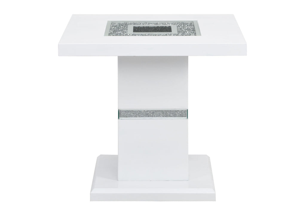 MONACO WHITE END TABLE - Golden Home Furniture (Columbus, OH) - Multi Location