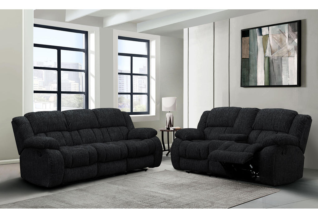 U250 EBONY RECLINING SOFA/CONSOLE RECLINING LOVESEAT - Golden Home Furniture (Columbus, OH) - Multi Location