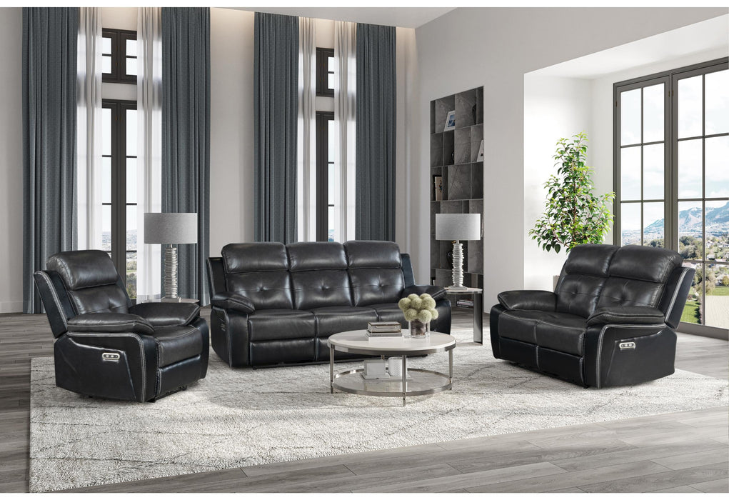 U5050 BLANCHE CHARCOAL/BLACK-POWER RECLINING SOFA/'POWER RECLINING LOVESEAT/POWER RECLINER - Golden Home Furniture (Columbus, OH) - Multi Location