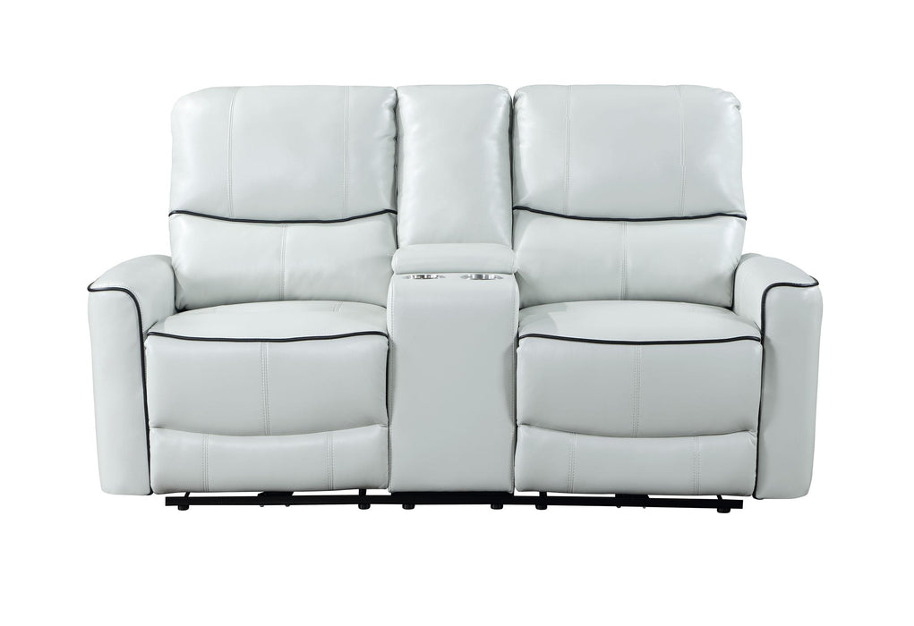 U1790 LIGHT GREY POWER CONSOLE RECLINING LOVESEAT - Golden Home Furniture (Columbus, OH) - Multi Location