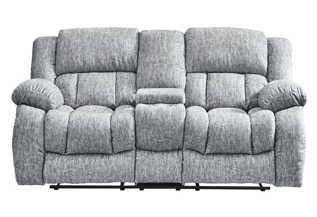 U250 GREY CONSOLE RECLINING LOVESEAT - Golden Home Furniture (Columbus, OH) - Multi Location
